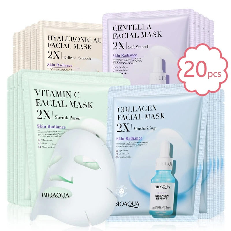 Centella Collagen Face Mask VC Moisturizing Refreshing Sheet Masks Hyaluronic Acid Facial Mask Skin Care Products