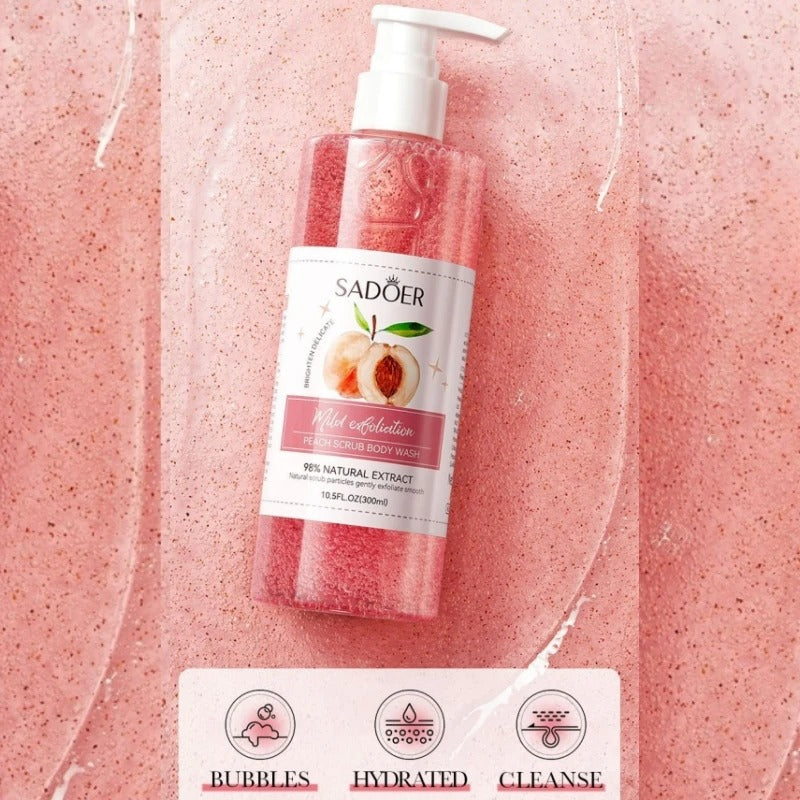 300ml Peach Exfoliating Shower Gel