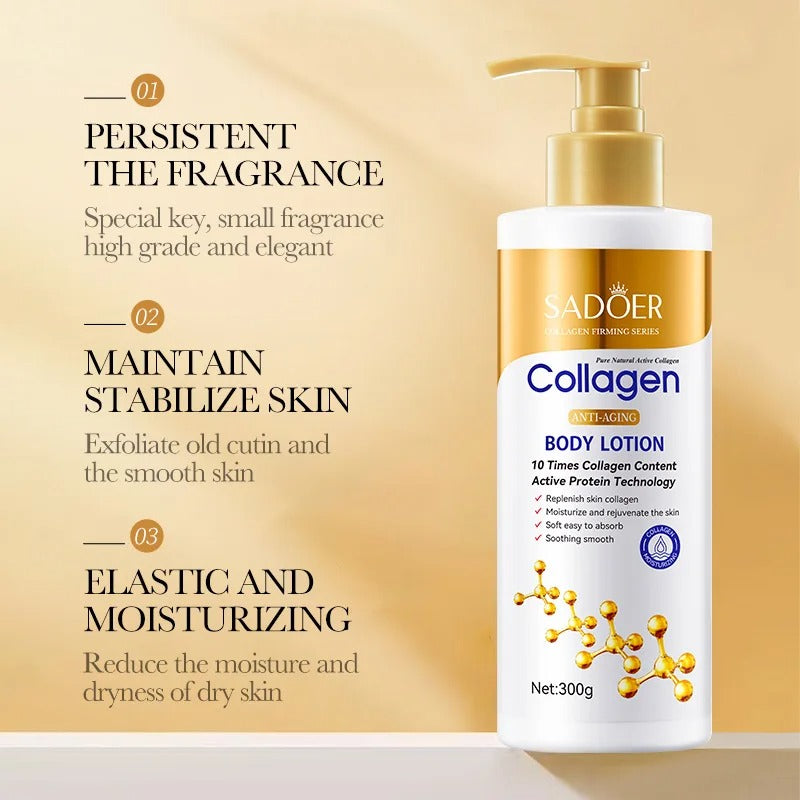 Collagen Milk Bleaching Face Body Cream Whitening Skin Moisturizing Lotion Lightening Care