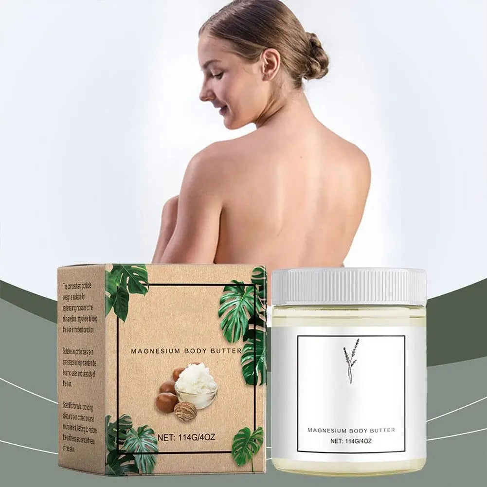 Natural Magnesium Cream for Neuropathy, Magnesium Body Butter Deeply Moisturizes Skin, soft Smooth Magnesium Lotion Leg Cream