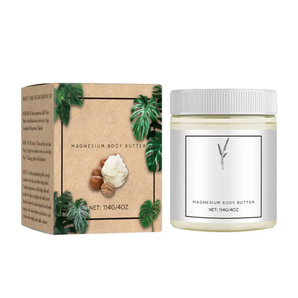 Natural Magnesium Cream for Neuropathy, Magnesium Body Butter Deeply Moisturizes Skin, soft Smooth Magnesium Lotion Leg Cream